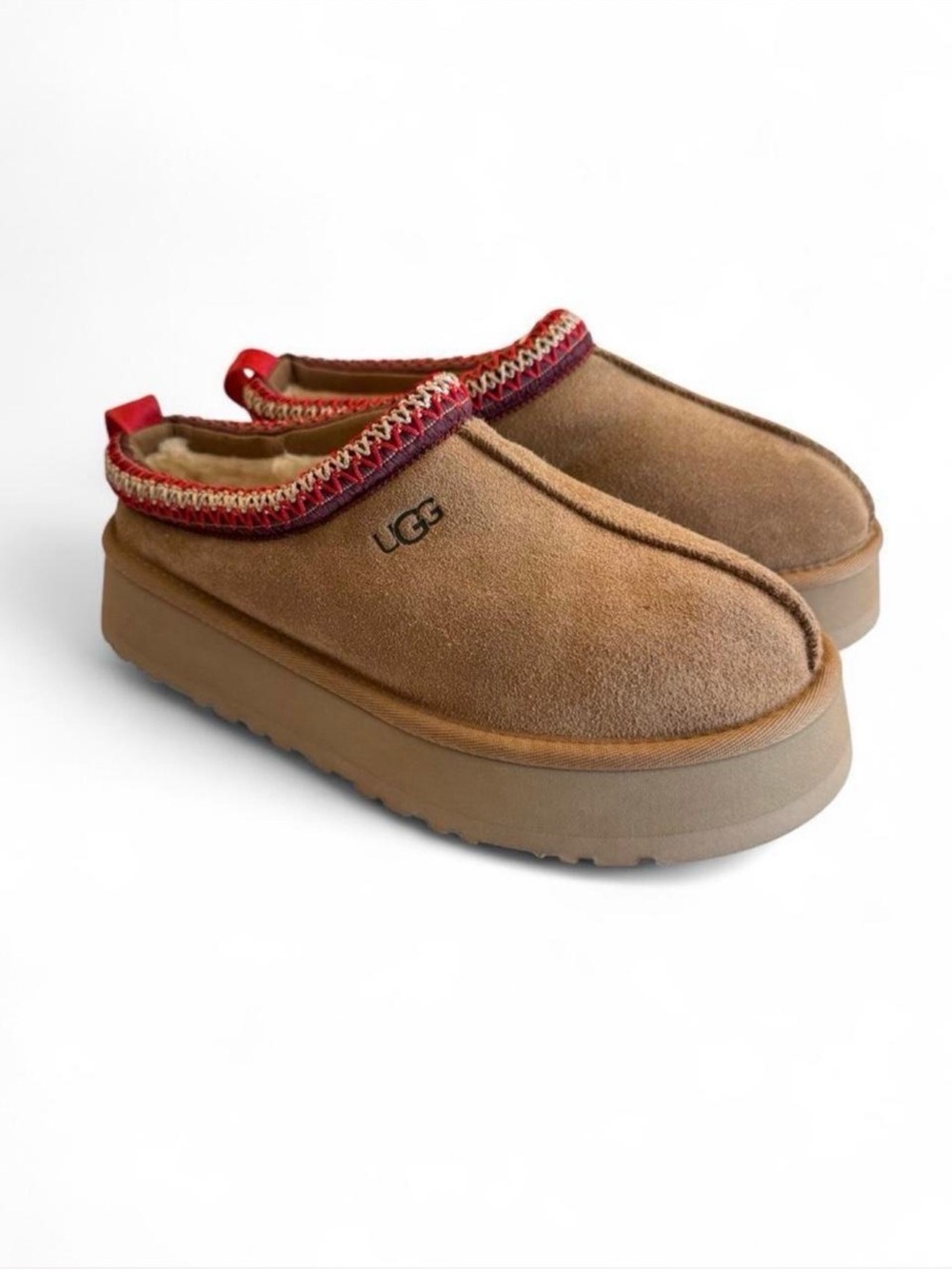 UGG Women’s Tazz II Slip-On Platform Clog with Red Trim